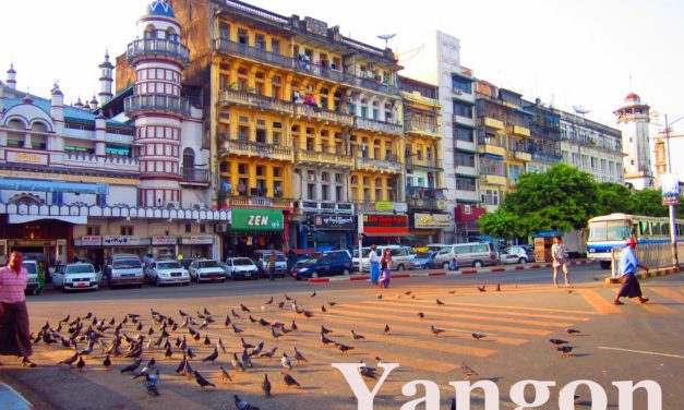 Old Buildings, Old Books and the Antique Pocket Watch in the Streets of Yangon